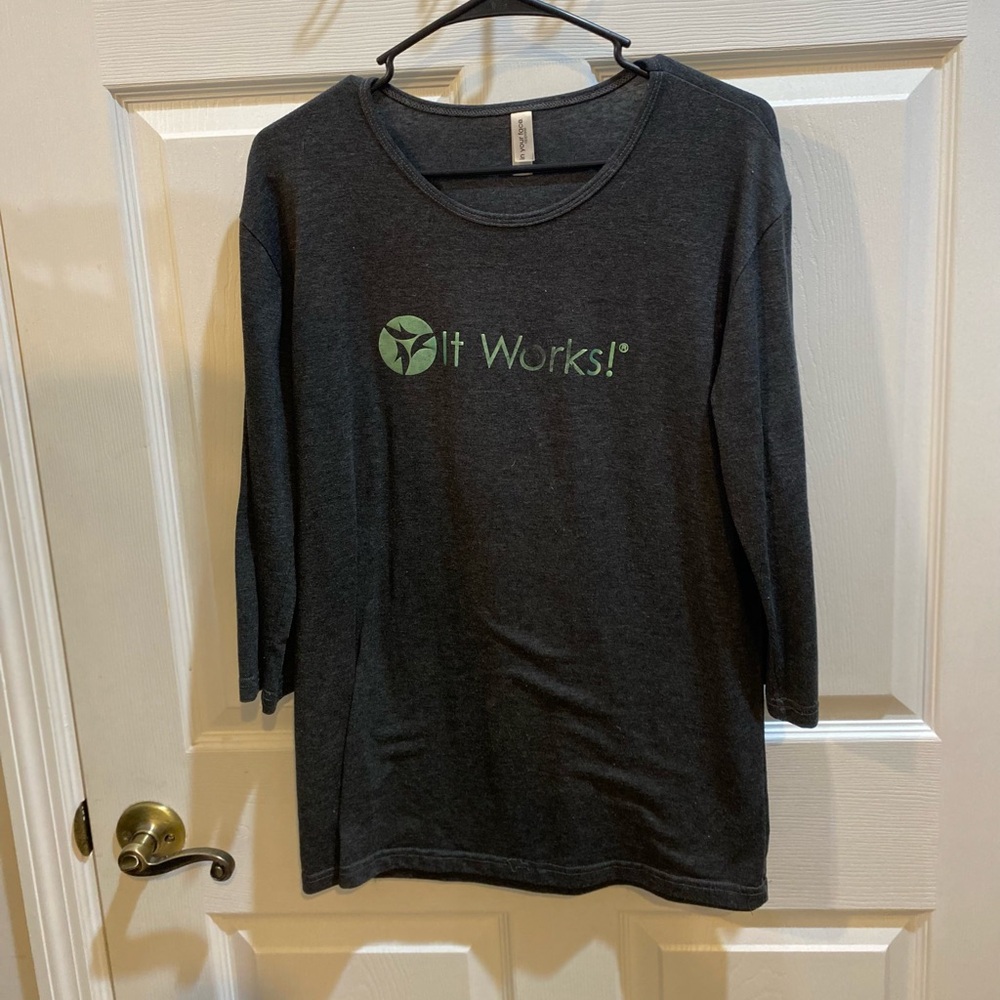 It Works Long Sleeve Gray Top Xl
